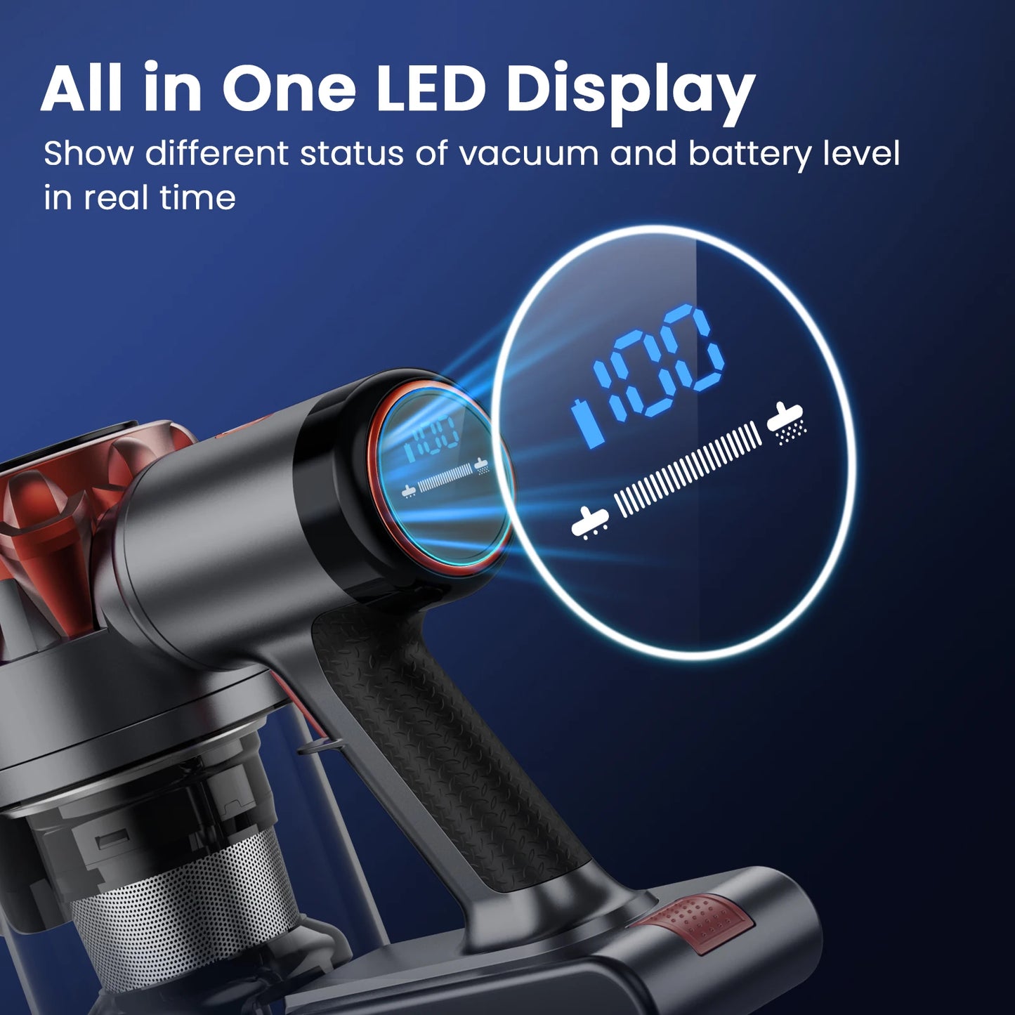 UMLO S3 Cordless Hardwood Floors Cleaner, Lightweight Vacuum Cleaners for Multi-Surface Cleaning with Smart Control System - TrendForce25