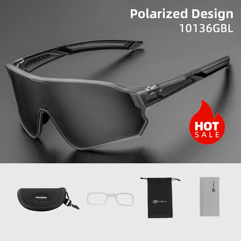 ROCKBROS Polarized Glasses UV400 Sunglasses Sport Protection Glasses Bicycle Eyewear Outdoor Hiking Camping Golf Cycling Goggles - TrendForce25