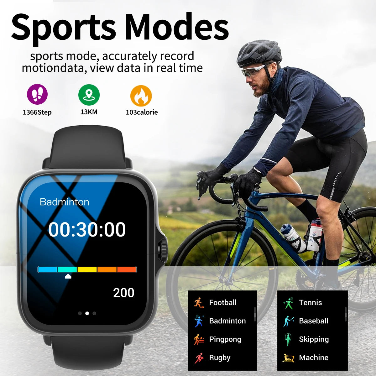 Smart watch with full touch screen, call, message reminder, music control and other functions, compatible with iPhone/android mo - TrendForce25