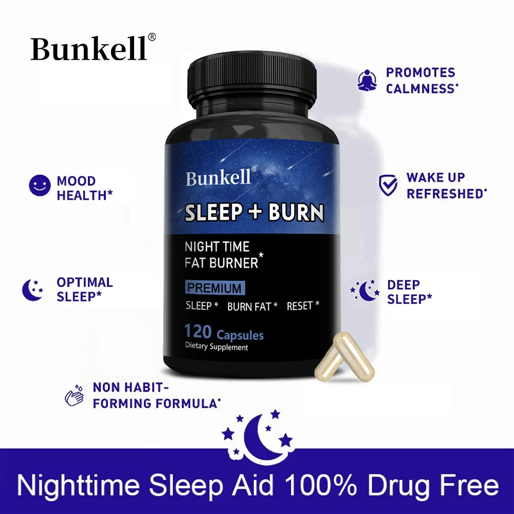 Night Fat Burner and Sleep Supplement - Boost Metabolism and Burn Fat Effectively, Weight Management, Melatonin Sleep Aid - TrendForce25