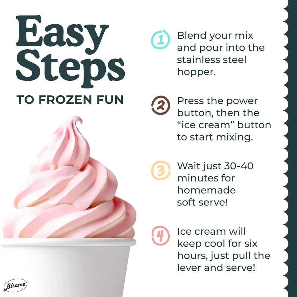 Soft Serve Ice Cream Machine , for Soft Serve, Frozen Yogurt, Dairy Free Options and More
