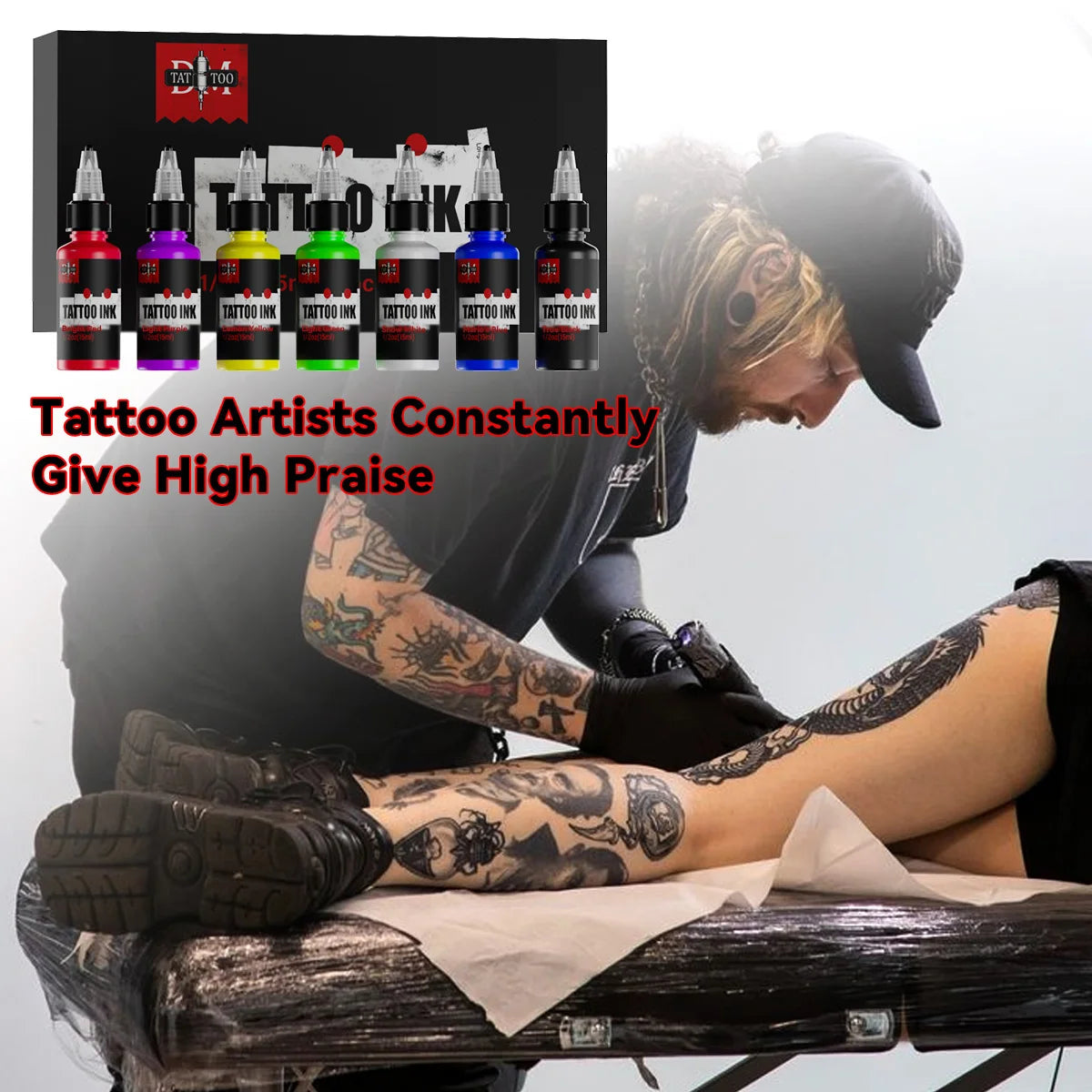 DM 15ml 7 Colors Tattoo Ink Body Art Pigment Professional Makeup Supplies Semi Permanent Tattoo Ink - TrendForce25