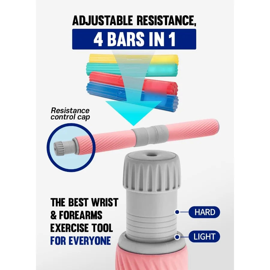 GD Twist Grip Adjustable Resistance Bar for Physical Therapy Relieves Tendonitis Pain and Improve Grip Strength Grip Strength T