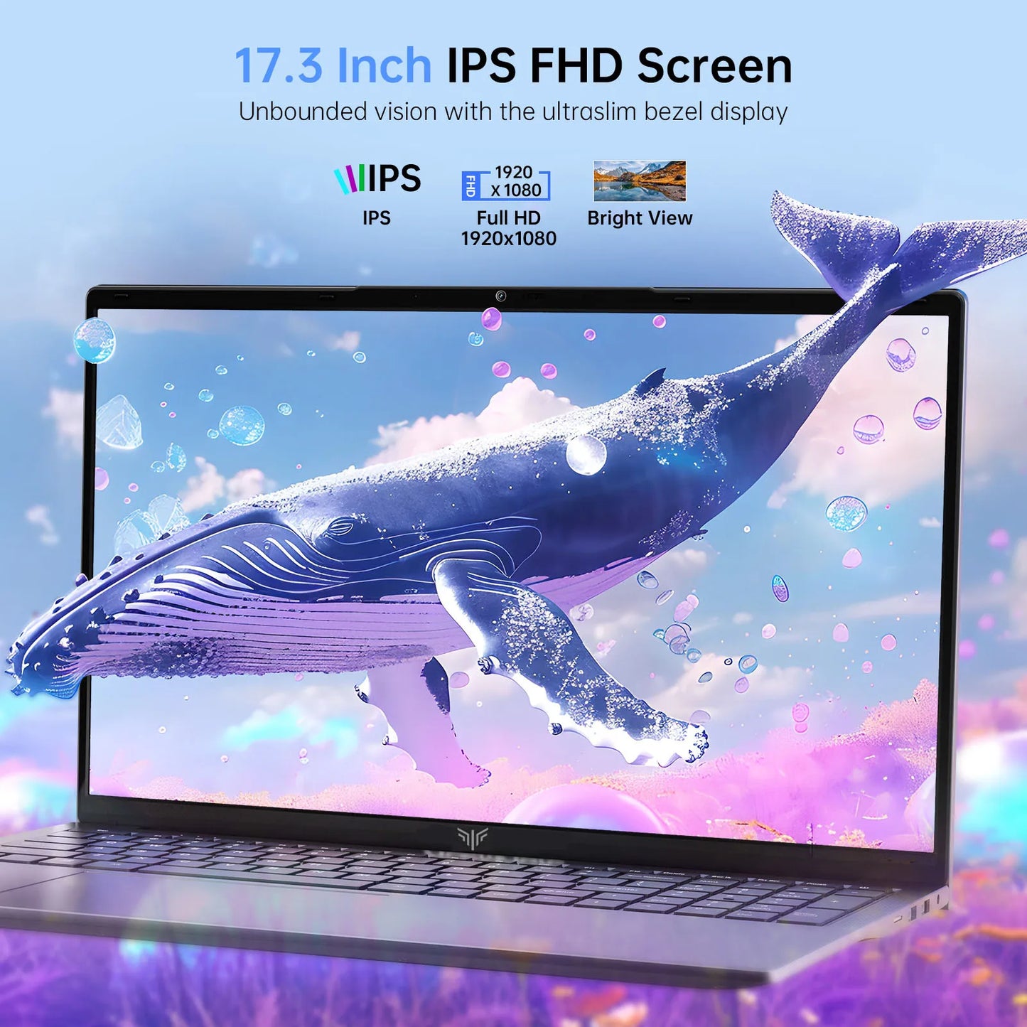 ACEMAGIC 17.3inch Laptop with High Performance Quad Core-12th Alder Lake N97 Laptop Computer Spacious Storage 16GB RAM 512GB ROM - TrendForce25