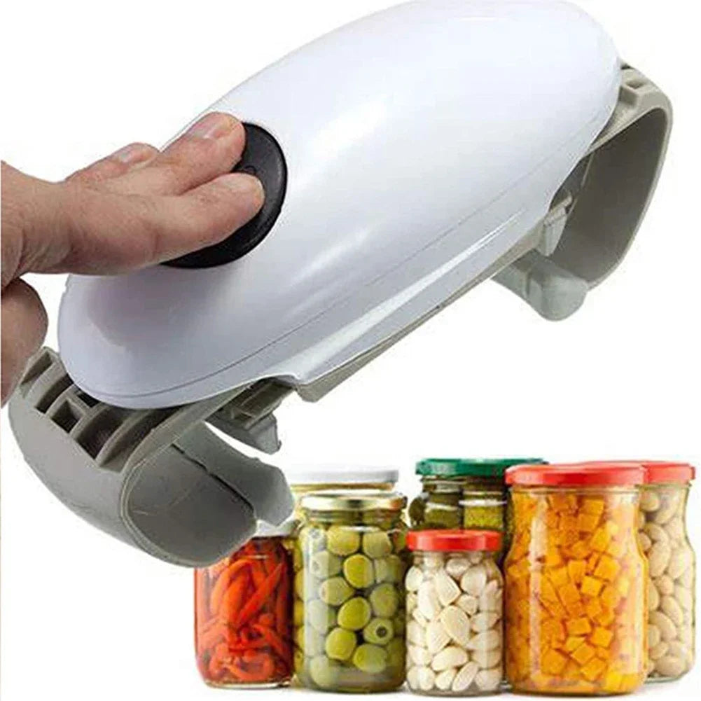 Electric Can Opener easy and easy to open cans and bottles Battery Operated Tin Opener One Touch for All Kinds of Jars Bottles