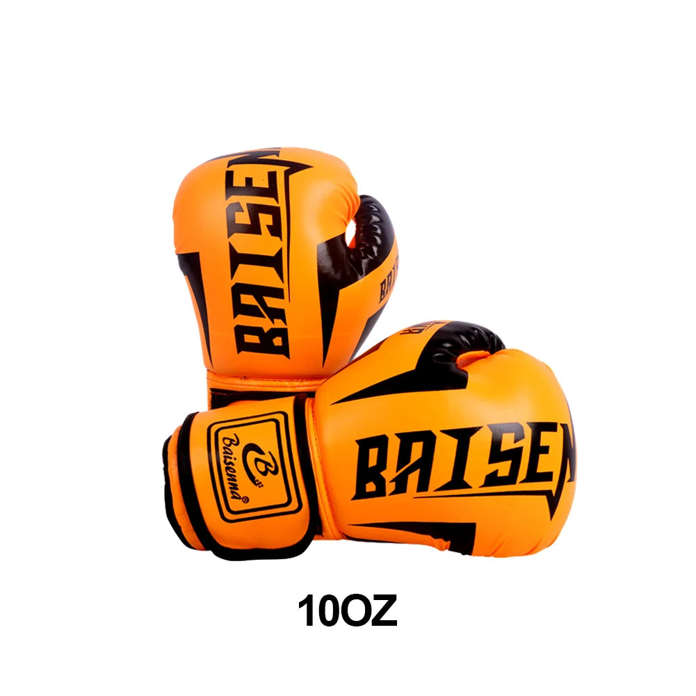 1 Pair Boxing Gloves Adults Women Men Boxing Sanda Gloves Unisex Boxing Training Exercise Leather Gloves Sports Protection Mitts
