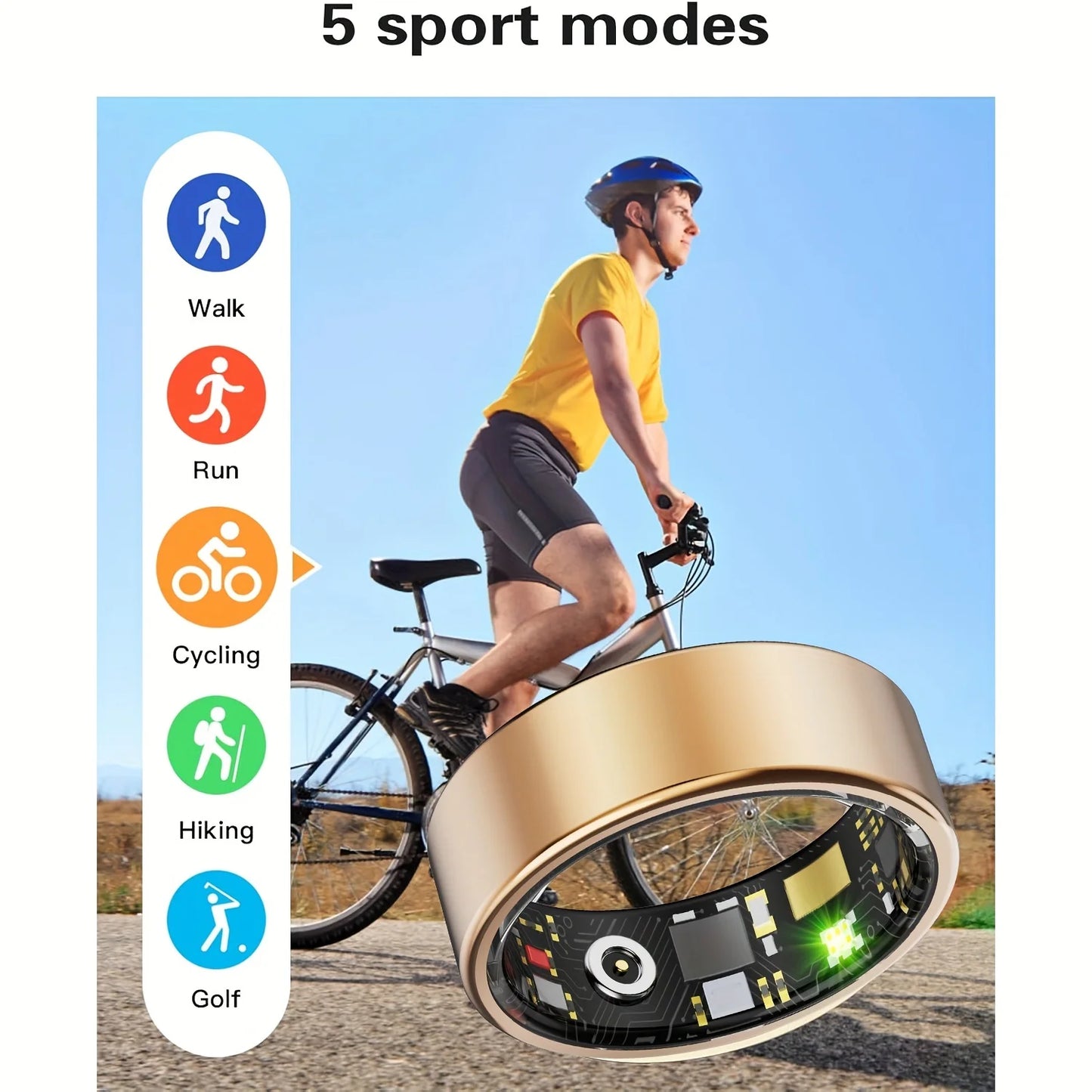 Smart ring, sleep tracking, motion monitoring, compatible with iPhone and Android, smart gift, suitable for women and men - TrendForce25