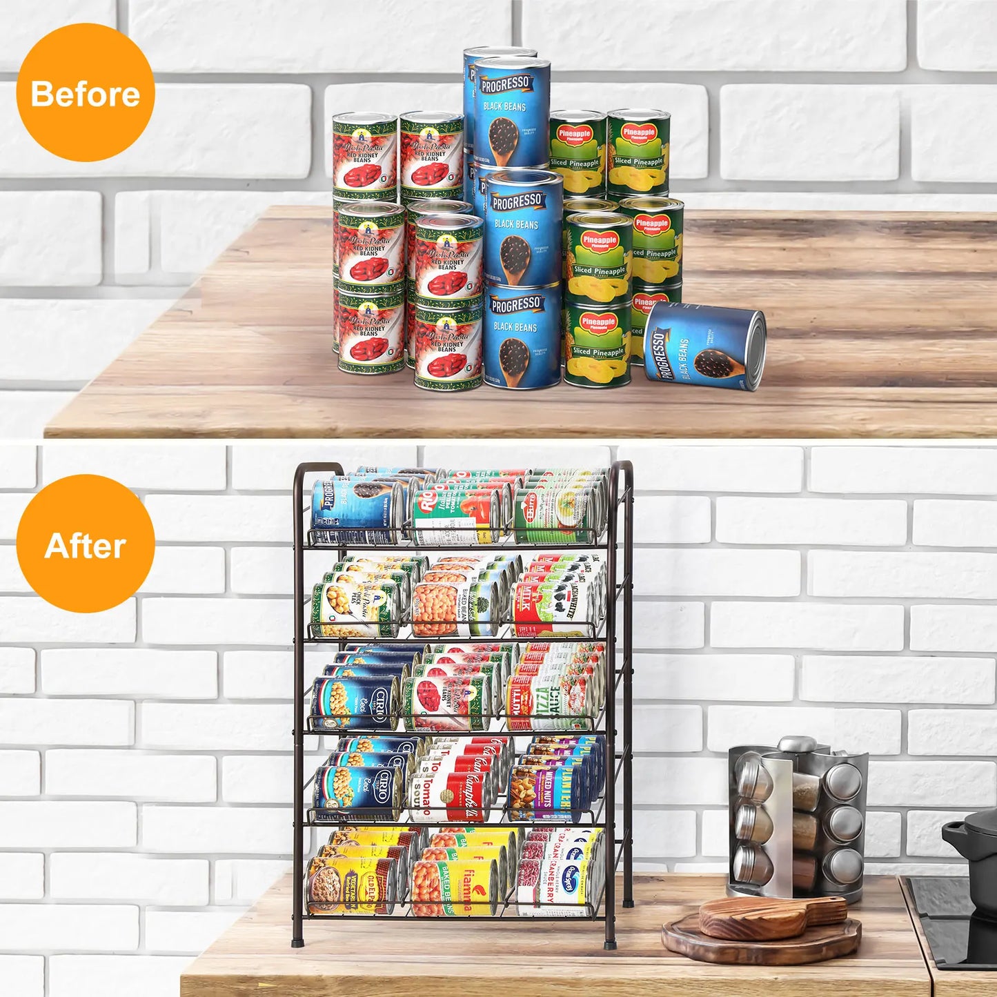Can rack storage rack, 5-layer can storage dispenser can accommodate 60 cans - TrendForce25