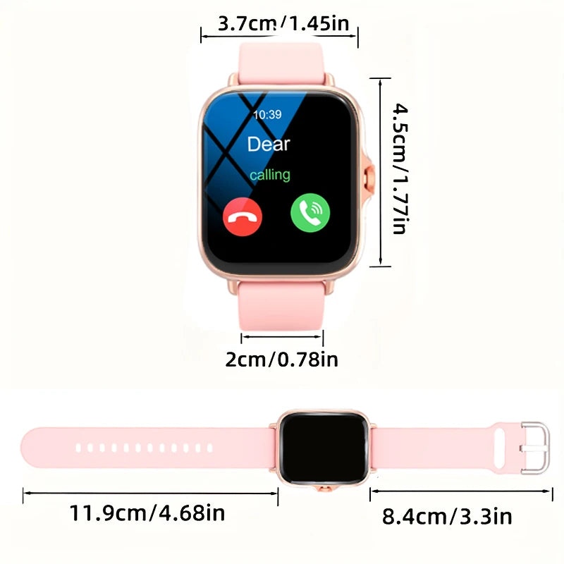Smart watch with full touch screen, call, message reminder, music control and other functions, compatible with iPhone/android mo - TrendForce25