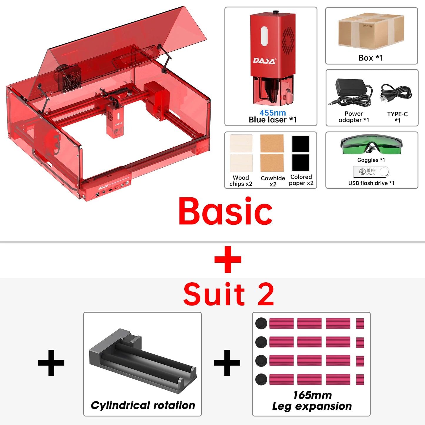 DAJA A6 Pro Laser Engraver Safety Shield 20W Power CNC Cutting Engraving Machine for Metal Wood Acrylic Glass Leather Plastic