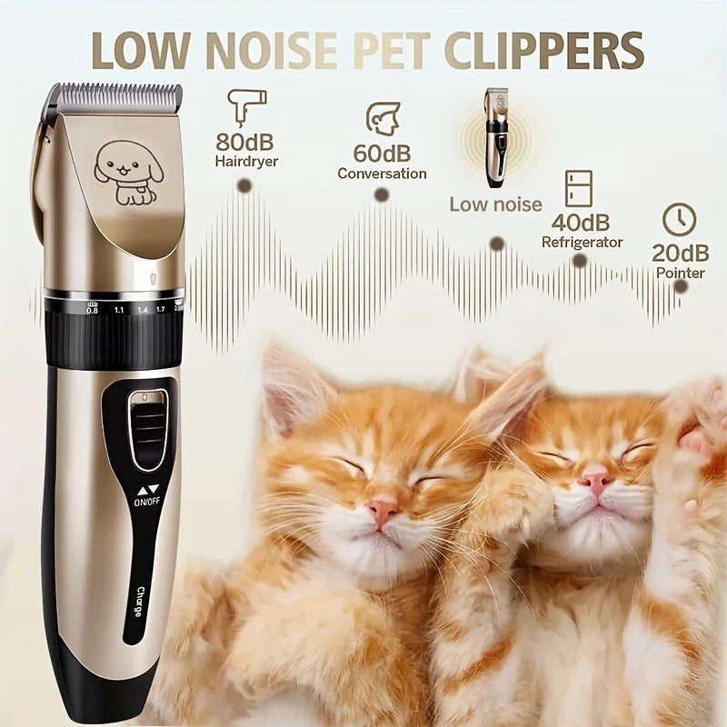 Pet Hair Trimmer Kit Electric Precision Clippers Perfect for Professional Grooming at Home, Ideal for Dogs and Cats - TrendForce25