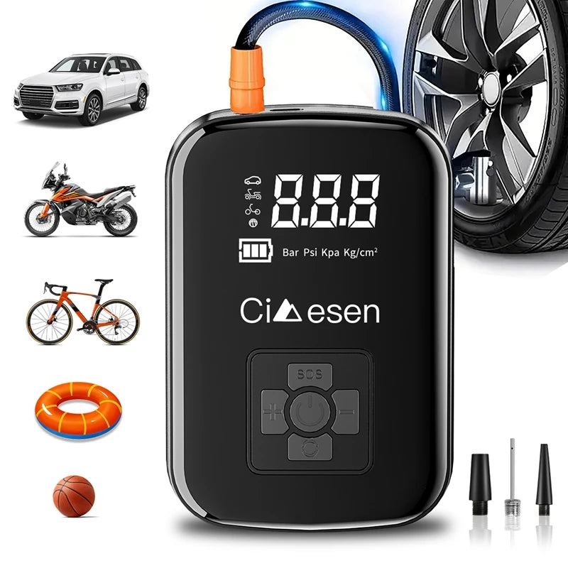 1pc Car Wireless Air Pump 150PSI Portable Electric Tire Inflation For Car Bicycle Motorcycle Air Compressor Inflator US Shipping - TrendForce25