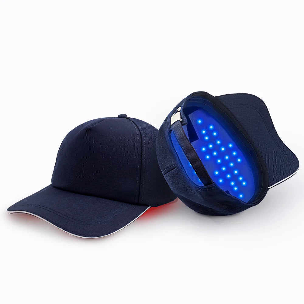 Hair Grow Cap Red Light Therapy Head LED Red Infrared Device lamp Relax Brain Hair Skin Treatment Insomnia Heating Hat Head - TrendForce25