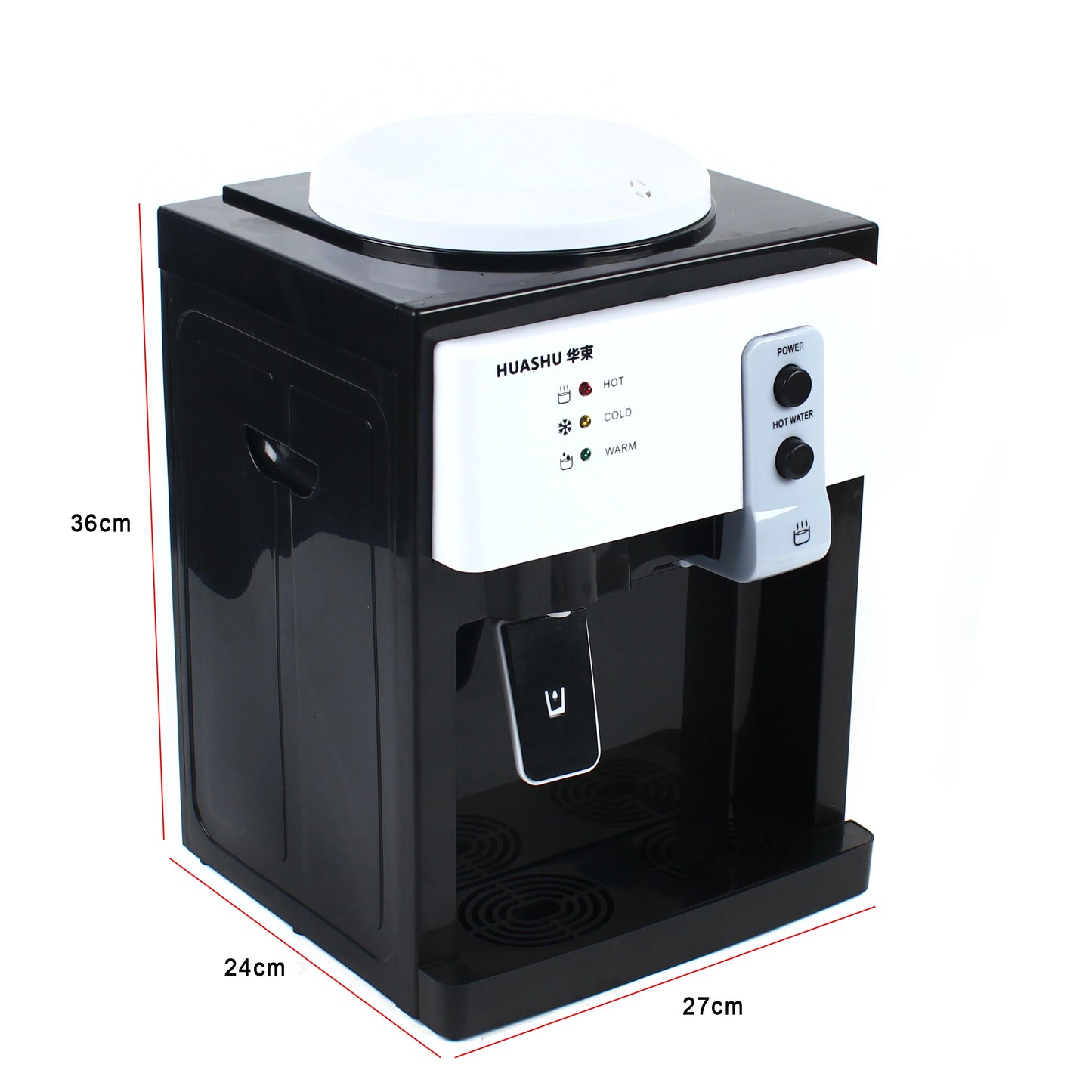 Countertop Water Dispenser Top Loading Water Cooler 5 Gallon Warm & Hot & Cold Freestanding Drinking Machine for Home Office - TrendForce25
