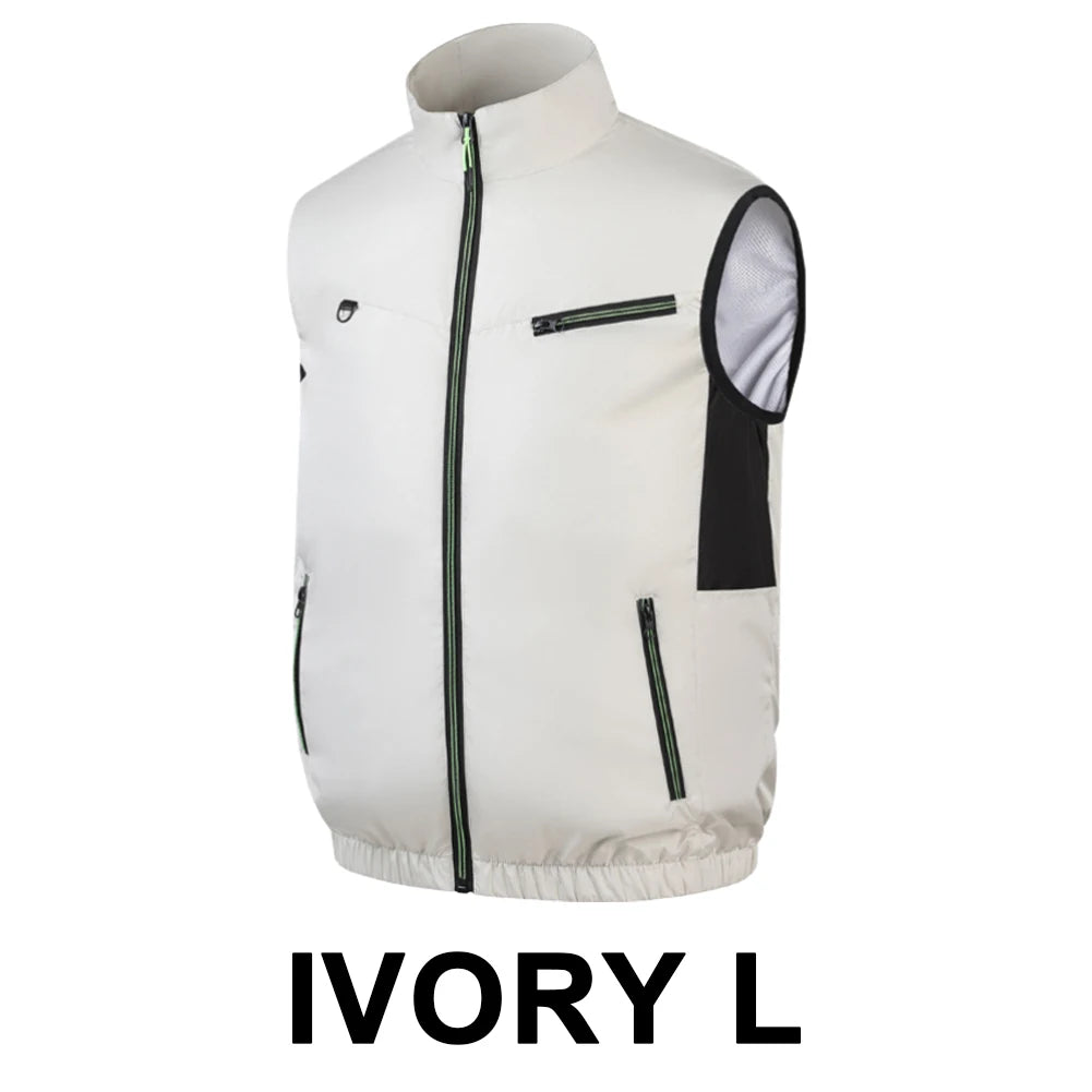 Summer Sport Fan Air Condition Cool Man Woman Travel Ultralight Brand Outdoor Vest Clothes Jacket Sun Windbreaker Fishing Worker