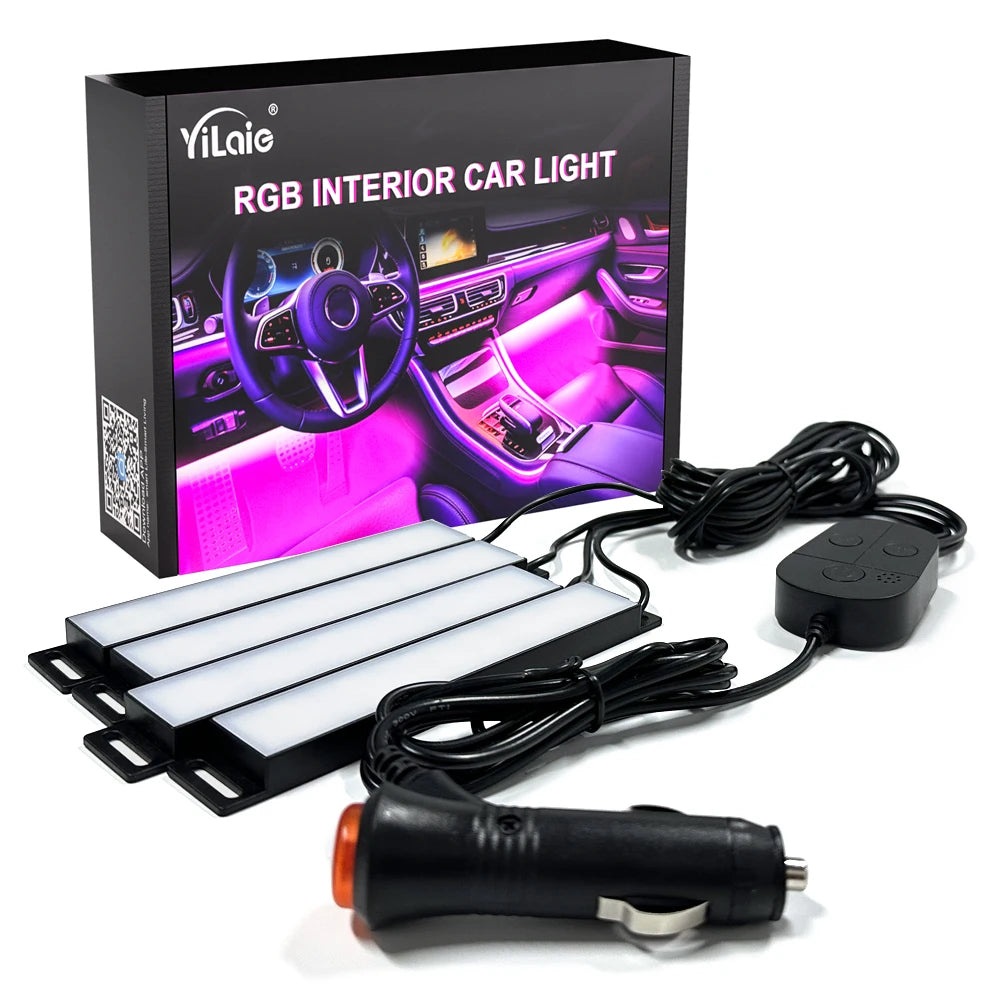 Neon Universal Car Ambient Light RGB Backlight LED Foot Strip APP Control Auto Decorative Off Road 4x4 SUV Interior Atmosphere - TrendForce25