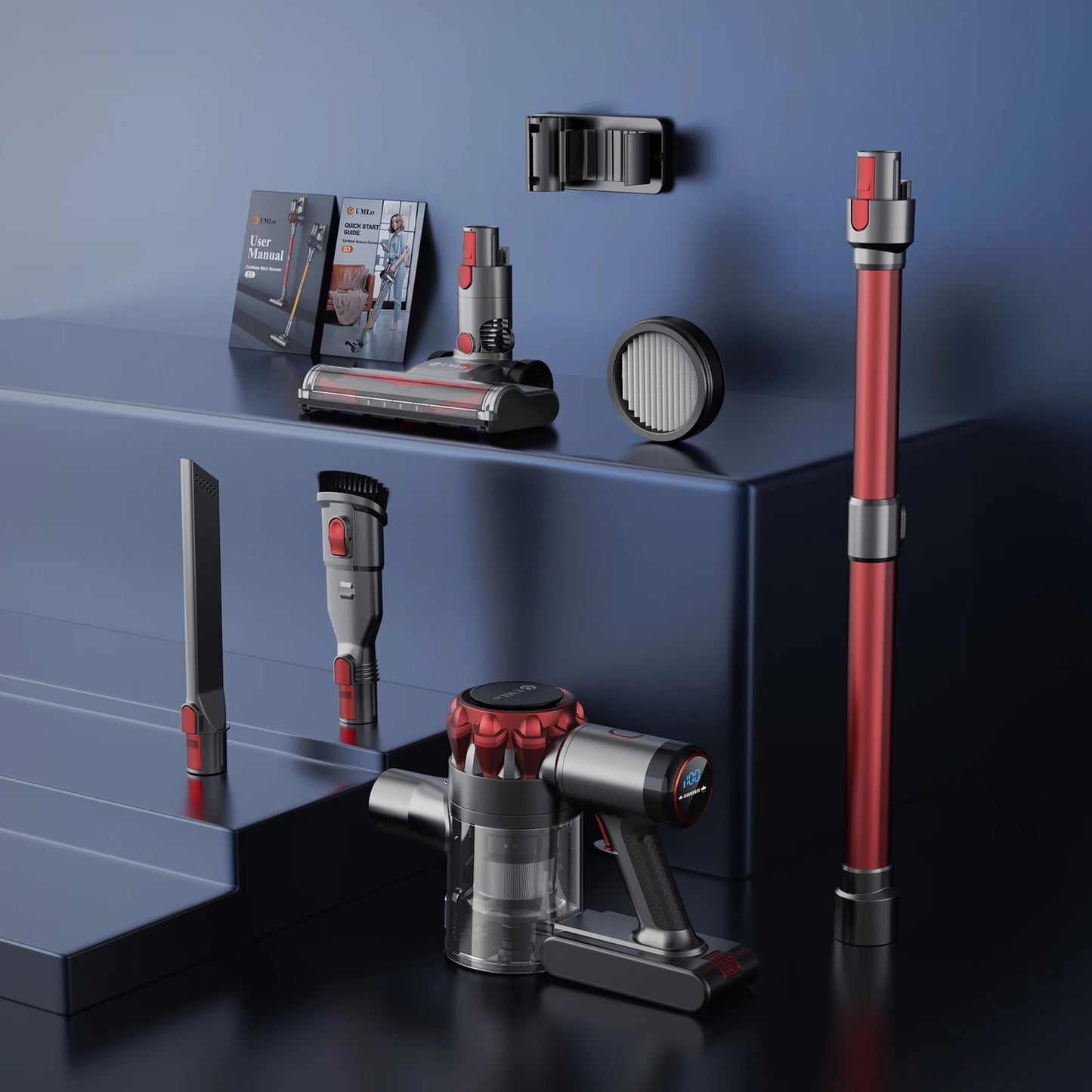 UMLO S3 Cordless Hardwood Floors Cleaner, Lightweight Vacuum Cleaners for Multi-Surface Cleaning with Smart Control System - TrendForce25