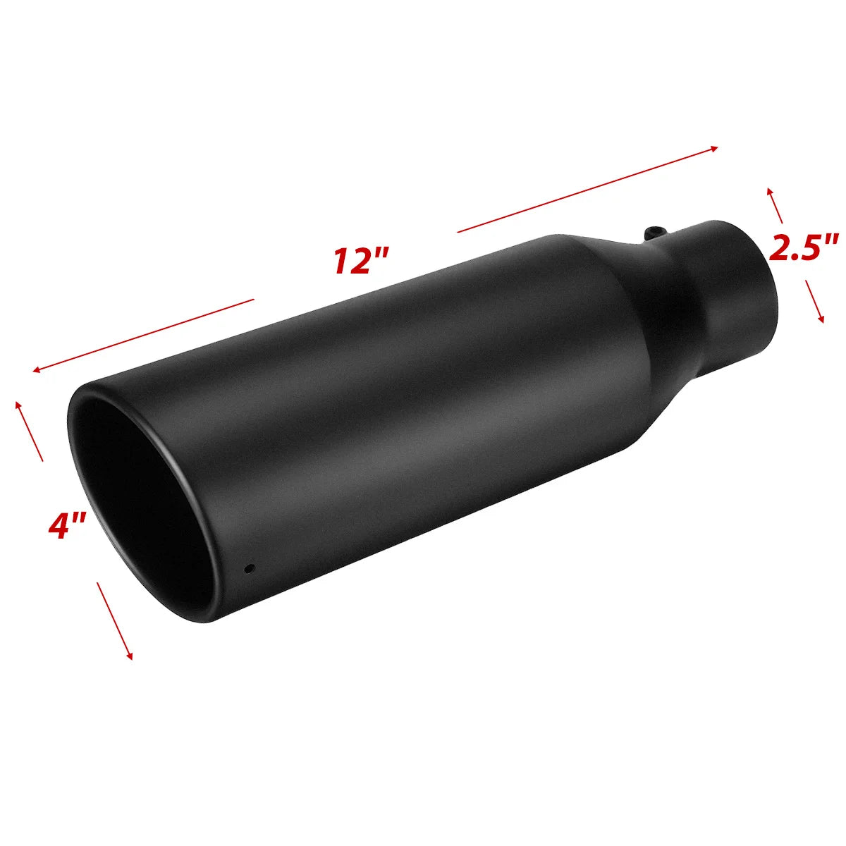 Universal Car Straight Exhaust Tip 2.5 Inch Inlet 4 Inch Outlet 12 Inch Length Stainless Steel Muffler Tip For Car Tailpipe
