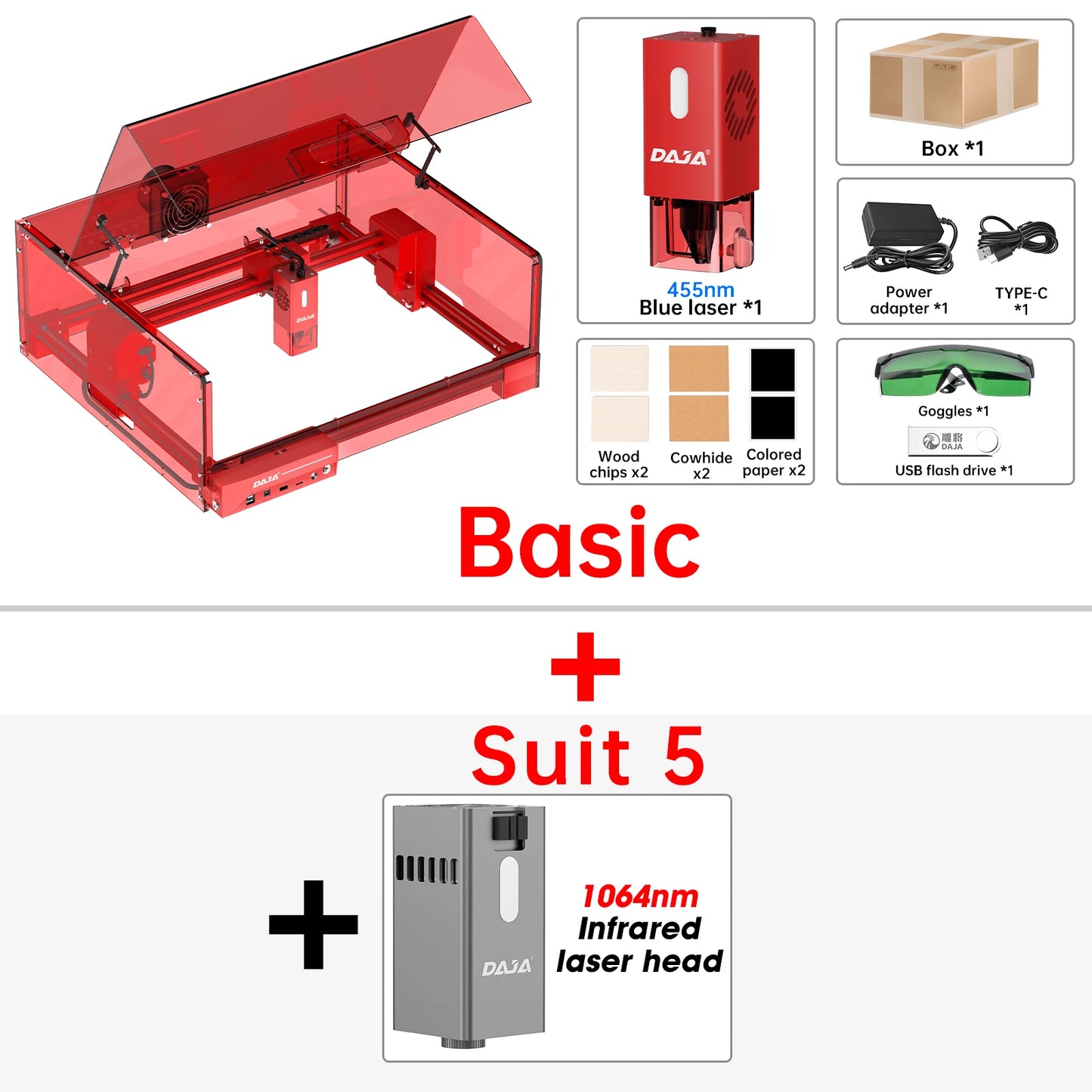 DAJA A6 Pro Laser Engraver Safety Shield 20W Power CNC Cutting Engraving Machine for Metal Wood Acrylic Glass Leather Plastic