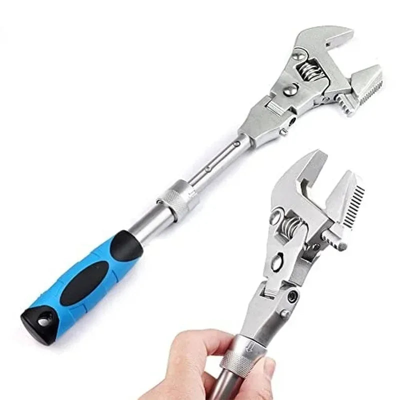 Multifunction 5 in1 Torque Wrench 10 Inch Adjustable Ratchet Wrench 180 Degree Folding Spanner Household Maintenance Manual Tool