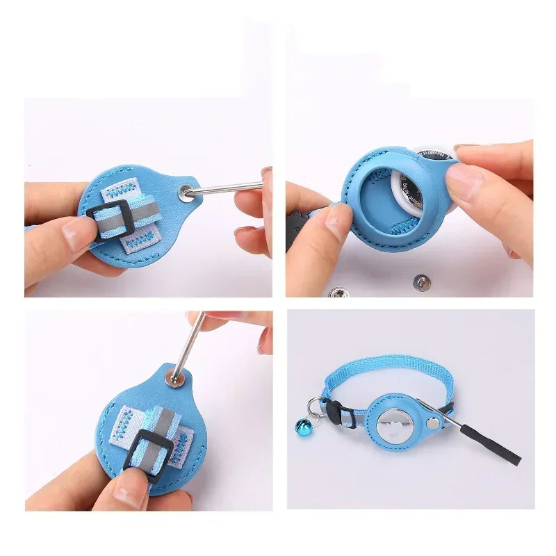 Cat Positioning Collar Protective Case with Reflective Bell for Apple Airtag - TrendForce25