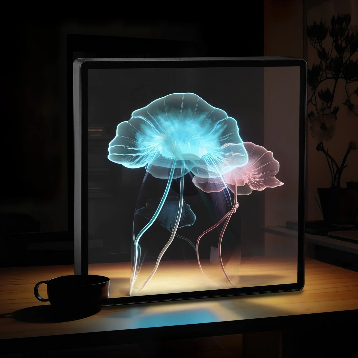 3D Holographic Fan, 52 cm 3D Holographic Projector HD LED Advertising Display with Remote Control, suitable for bars, Halloween