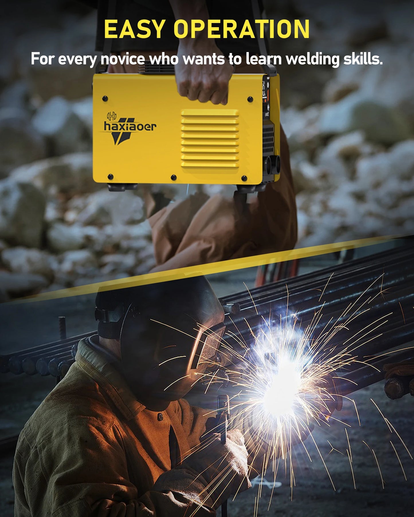 HAXIAOER ARC140 120A 110v portable professional welding machine automatically matches electrode diameter and welding thickness - TrendForce25