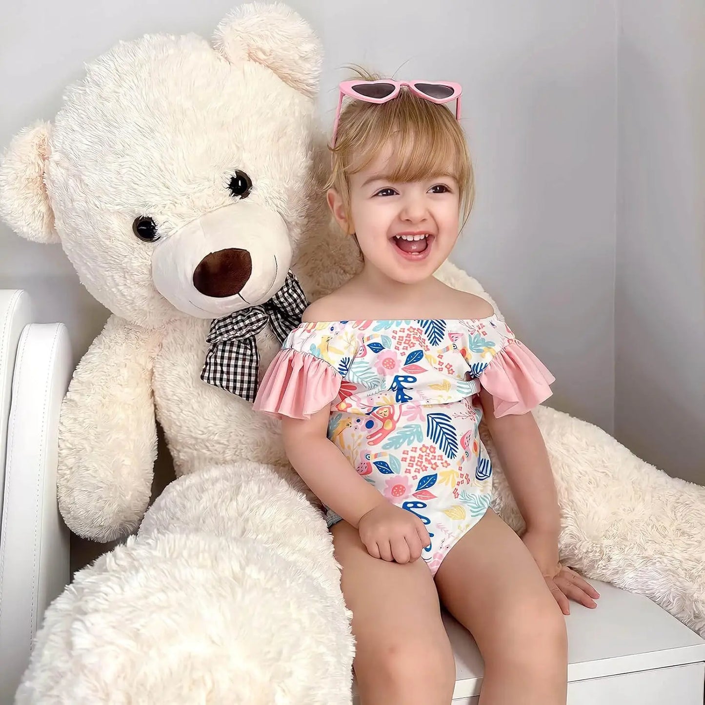 Giant Teddy Bear 4 Feet Stuffed Animal Stuffed Bear Baby Shower Life Size Large Teddy for Girlfriend Boyfriend Wife Children