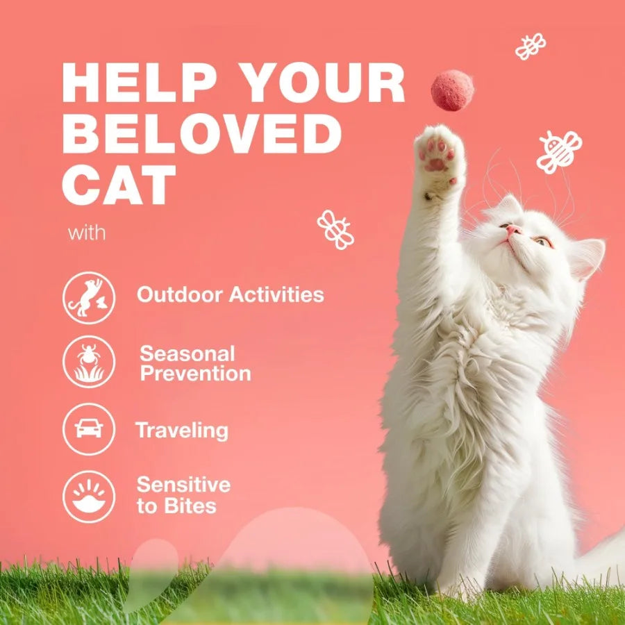 Flea Treatment for Cats Daily Oral Cat Flea and Tick Treatment Chews Chewable Kitten Flea Treatment Soft Treats for All Breeds - TrendForce25
