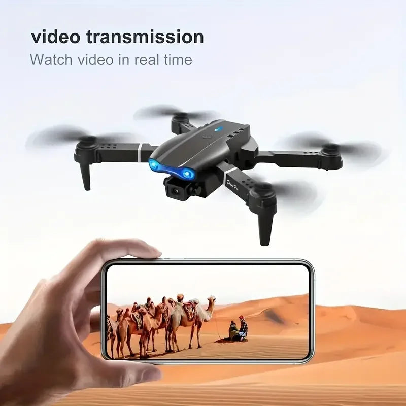 E99 PRO Drone with Flash Professional HD Dual Camera WIFI Obstacle Avoidance RC Helicopters Aerial Photography Quadcopter - TrendForce25