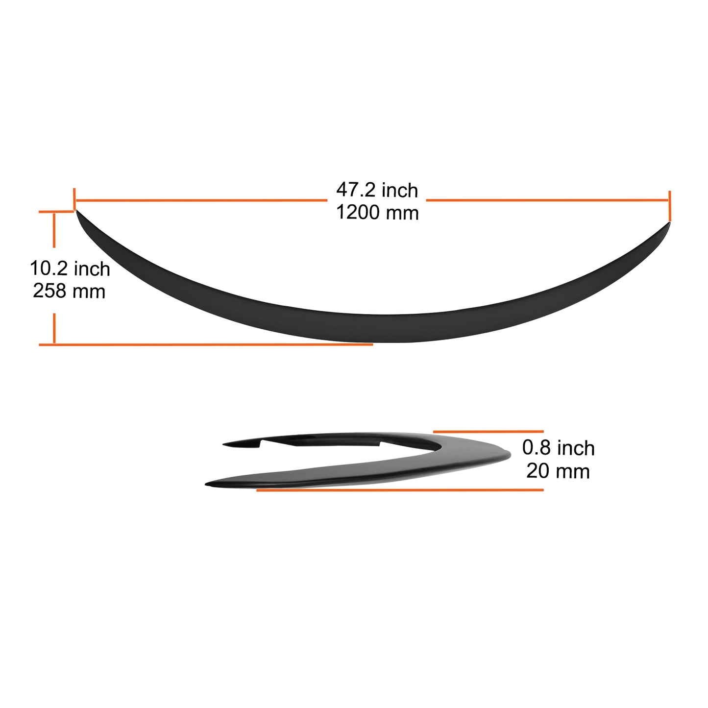 SucceBuy GT Wing Car Spoiler Compatible with 2018-2023 Camry High Strength ABS Material Baking Paint Car Rear Spoiler Wing