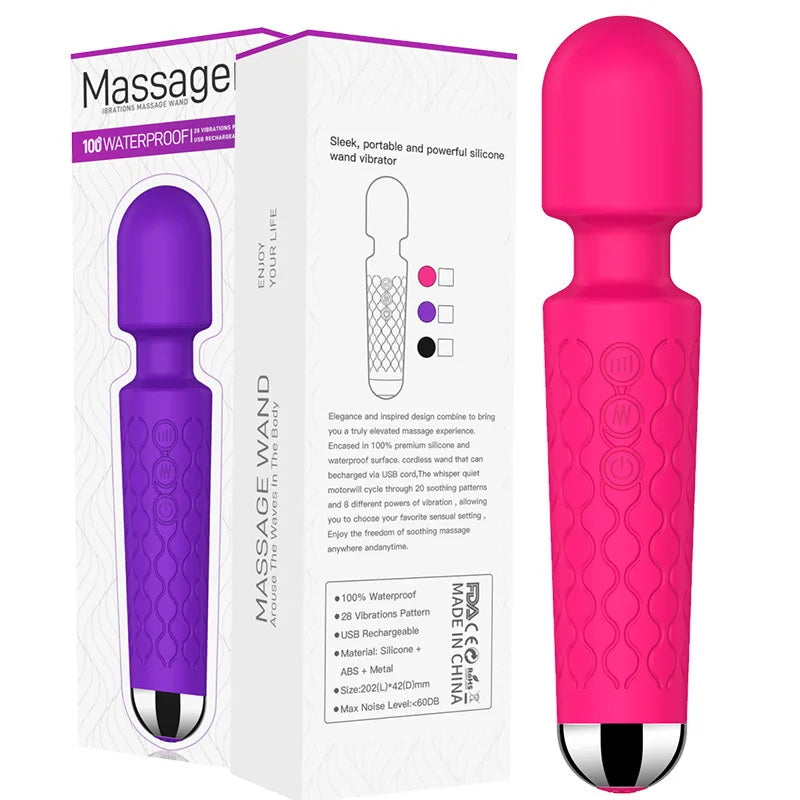 Portable Electric Massage Stick with 8 Adjustable 20 Modes, Suitable for The Back/Neck/Legs/Waist, Relieving Fatigue - TrendForce25