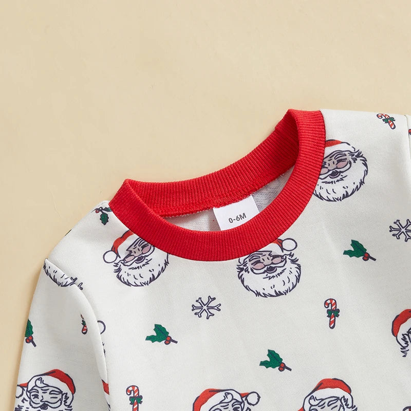 Cute 2 Piece Outfit Reindeer Print Long Sleeve Hoodie and Stretchy Leggings Set for Baby Toddler Winter Clothing