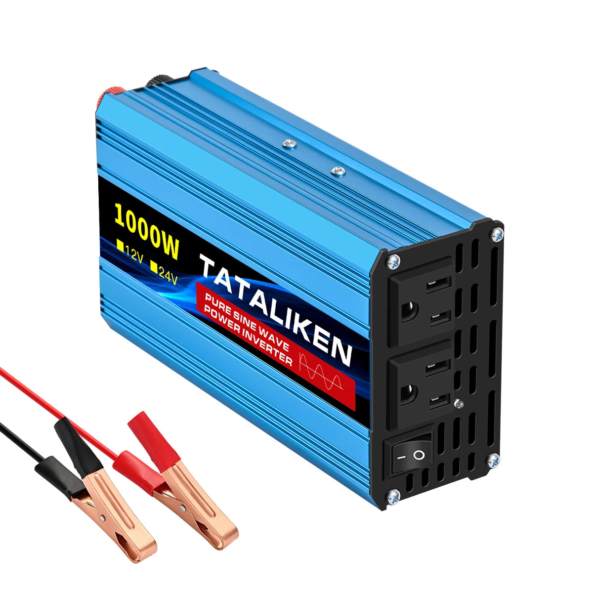 US Socket 12V To AC 110V 60HZ Pure Sine Wave Inverter Car Power 1600W/2200W/3000W Voltage Portable Converter with LED - TrendForce25