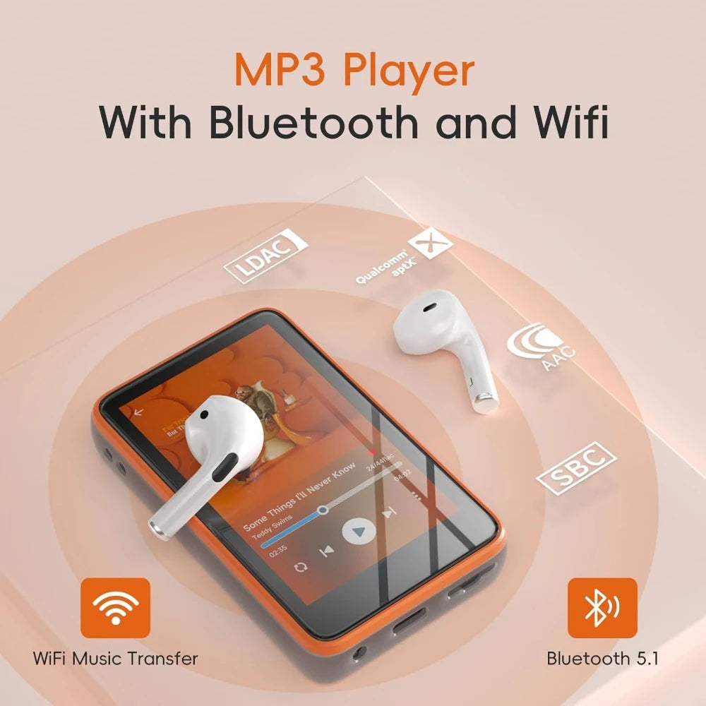 HiFi MP3 Player w/ Bluetooth 5.1, Hi-Res Audio, DSD 256, Tidal/Qobuz, MSEB Tuning, 3" Touchscreen, 2TB Expanded Memory - TrendForce25