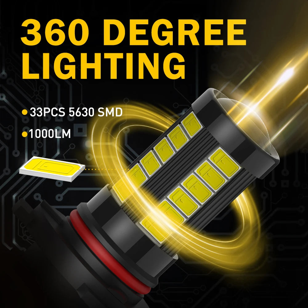 AUXITO 2X 9005 9006 H9 H8 H11 LED Fog Light PSX24W H10 H16JP HB3 HB4 LED Fog Lamp Bulb 6000K Super Bright Daytime Running Light - TrendForce25