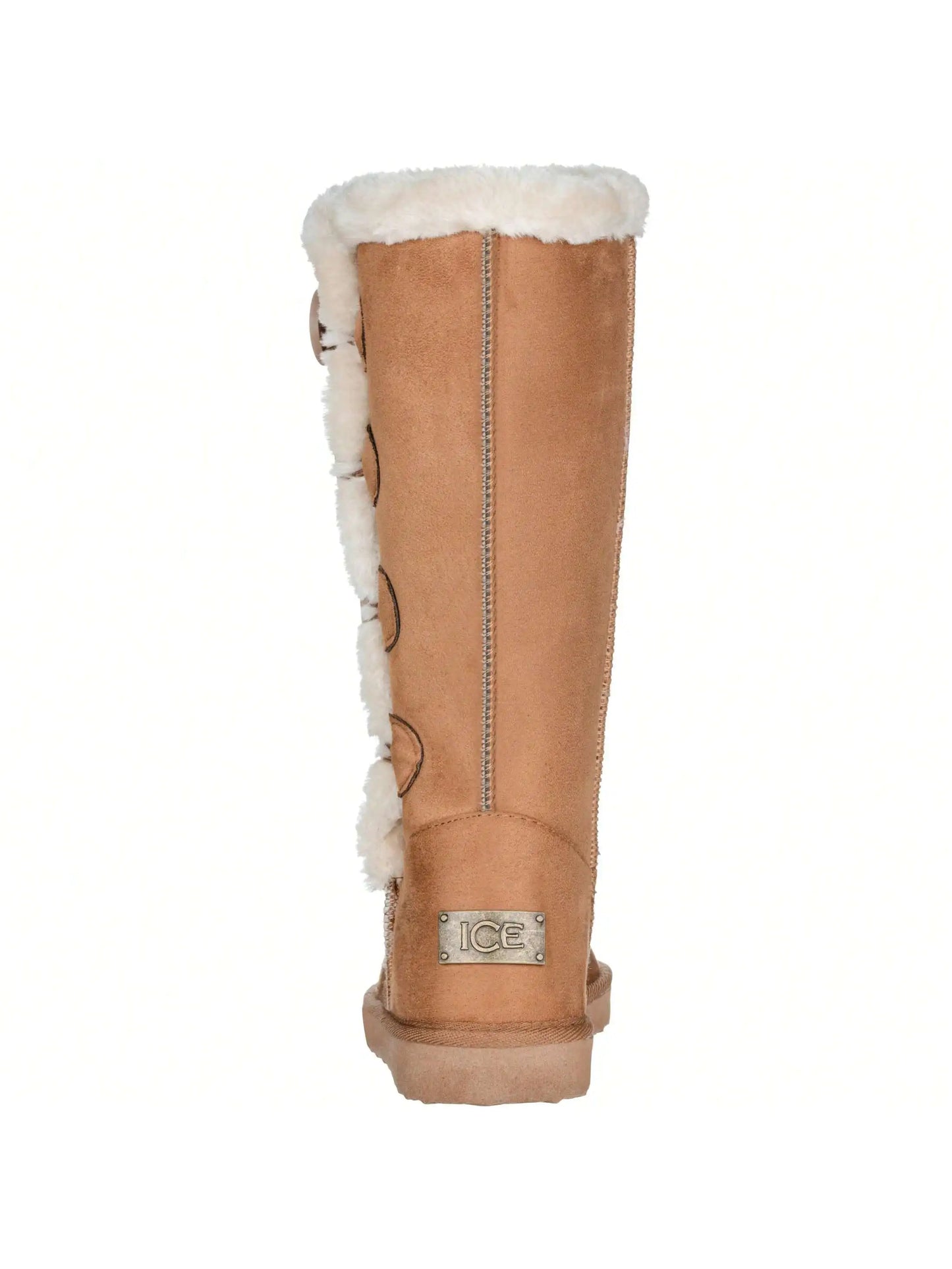 Women's Snow Boots Fleece Lined Solid Color Mid-Calf Flat Snow Boots Fur Lined Winter Boots - TrendForce25