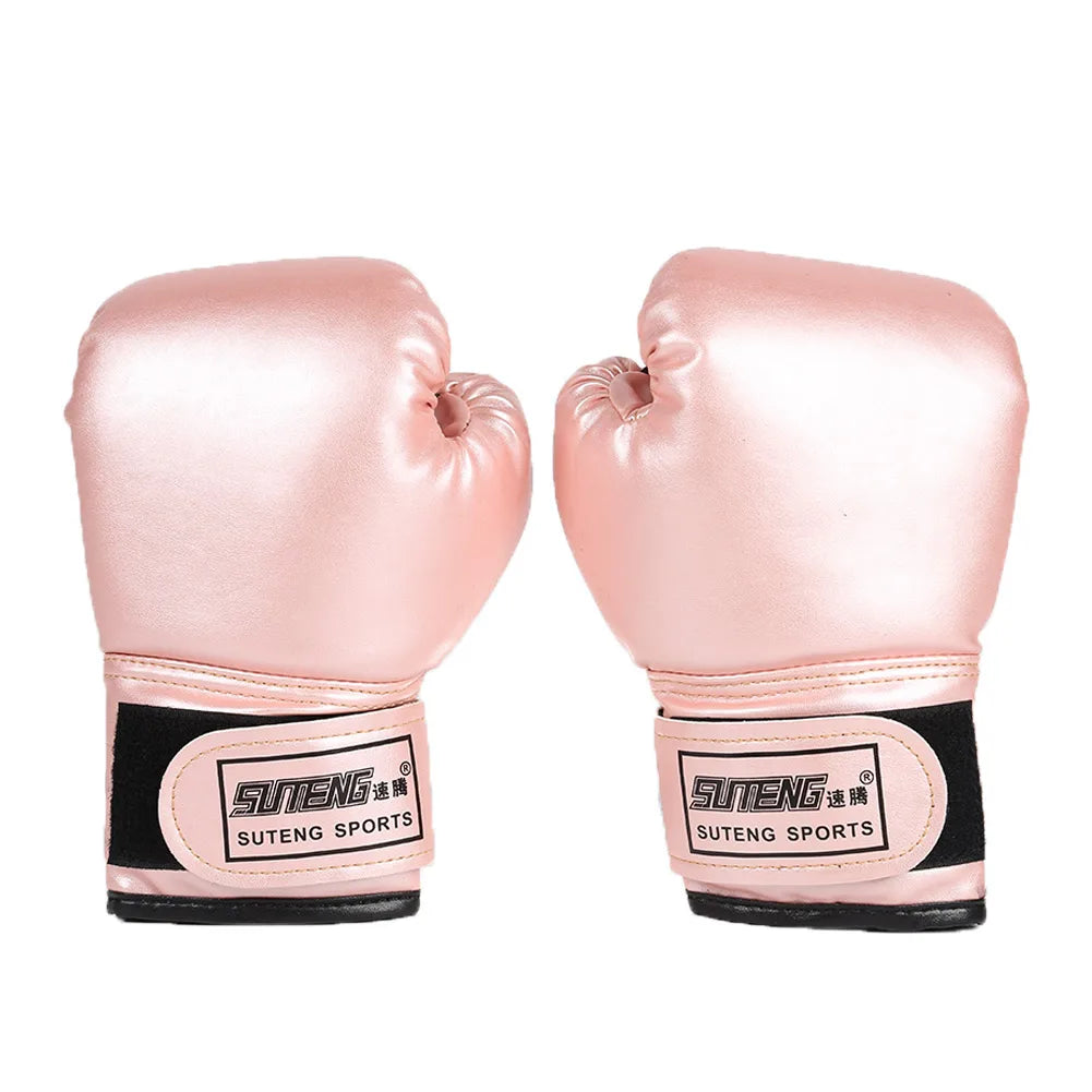 1 Pair Boxing Gloves Adults Women Men Boxing Sanda Gloves Unisex Boxing Training Exercise Leather Gloves Sports Protection Mitts