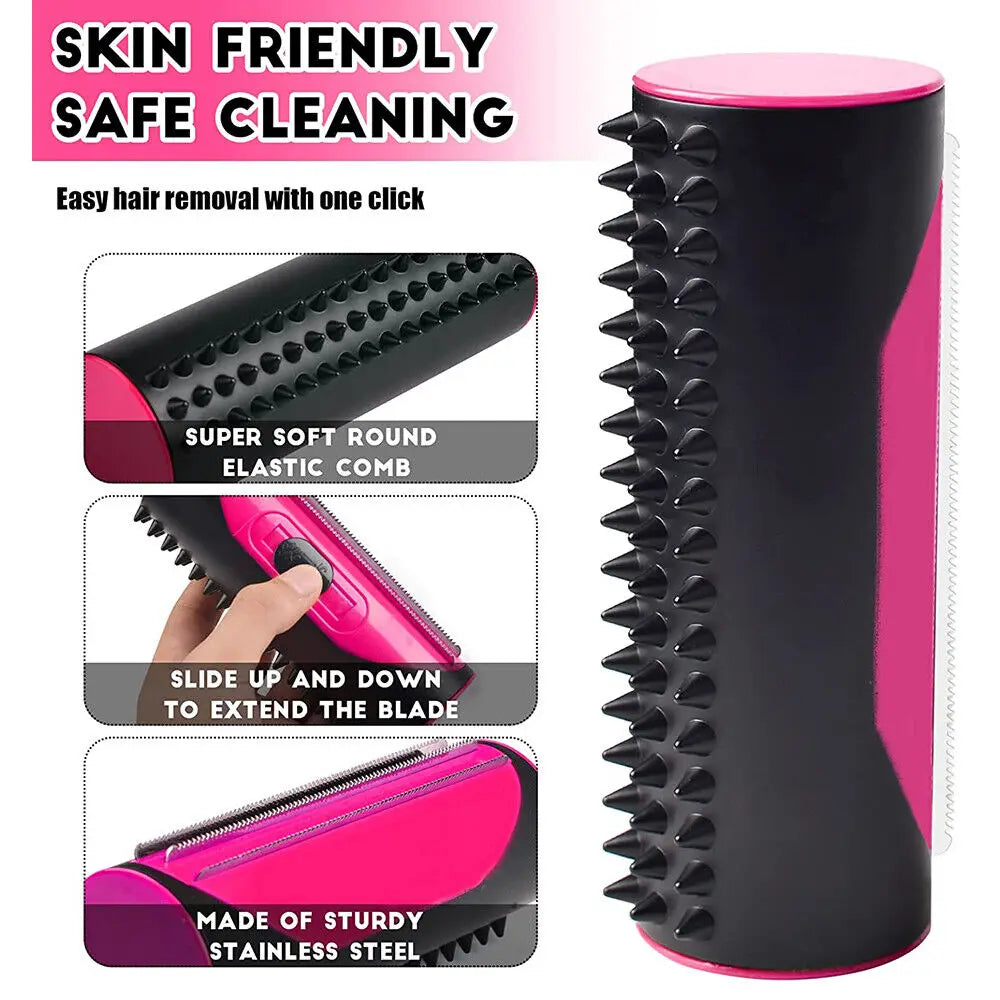 Pet Dog Hair Comb Hair Removal Combs Lint Roller Dog Cat Puppy Cleaning Brush Cats Sofa Carpet Hair Shedding Trimmer Deshedding - TrendForce25