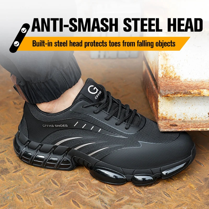 Breathable, lightweight and comfortable anti-smash and anti-puncture safety shoes - TrendForce25