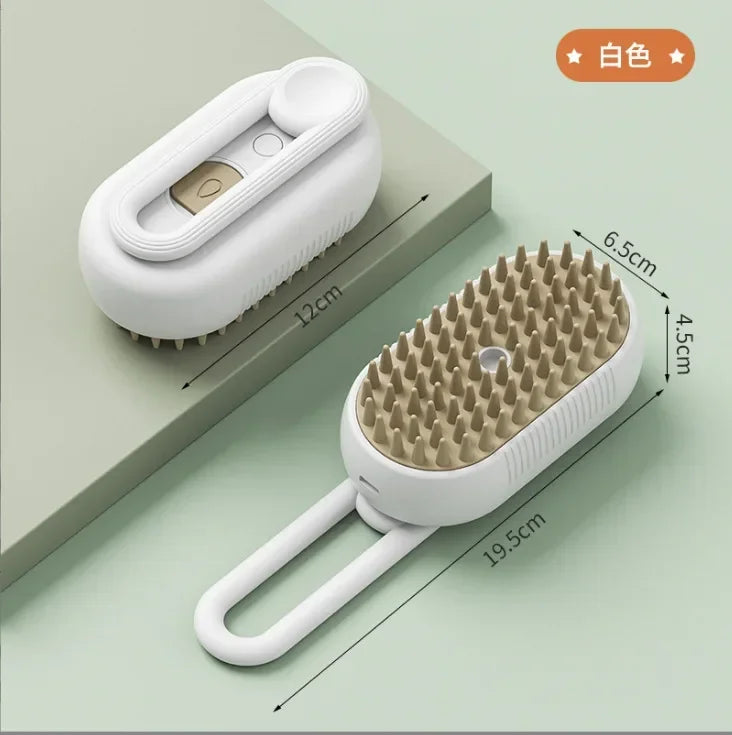 Pet Steam Brush Steam Cats Comb Electric Sprayer for Massage Wool Cat Brush Vaporizer Hair Removal Grooming Pets Accessories - TrendForce25