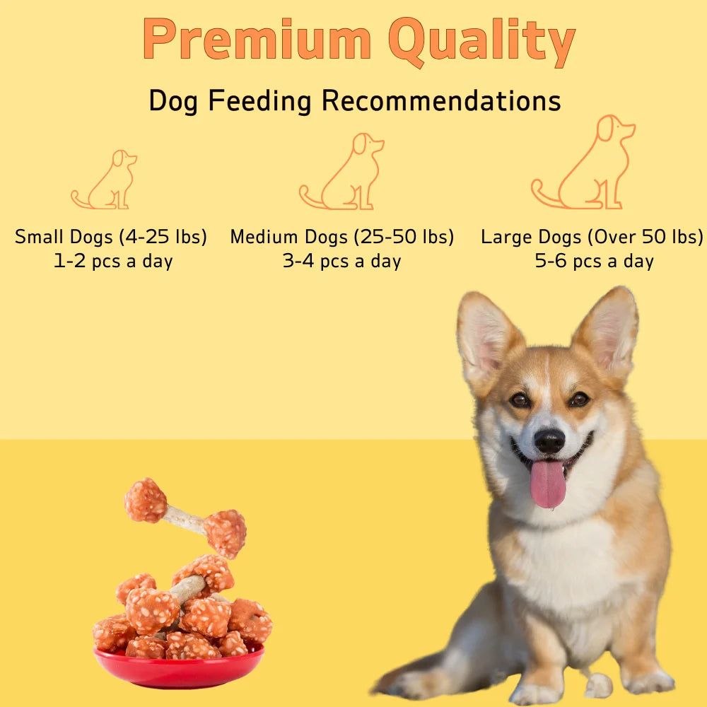 Chicken Dumbbell Dog Treats with Rice All Natural Ingredients Healthy Easily Digestible 7.05oz 14.11oz - TrendForce25