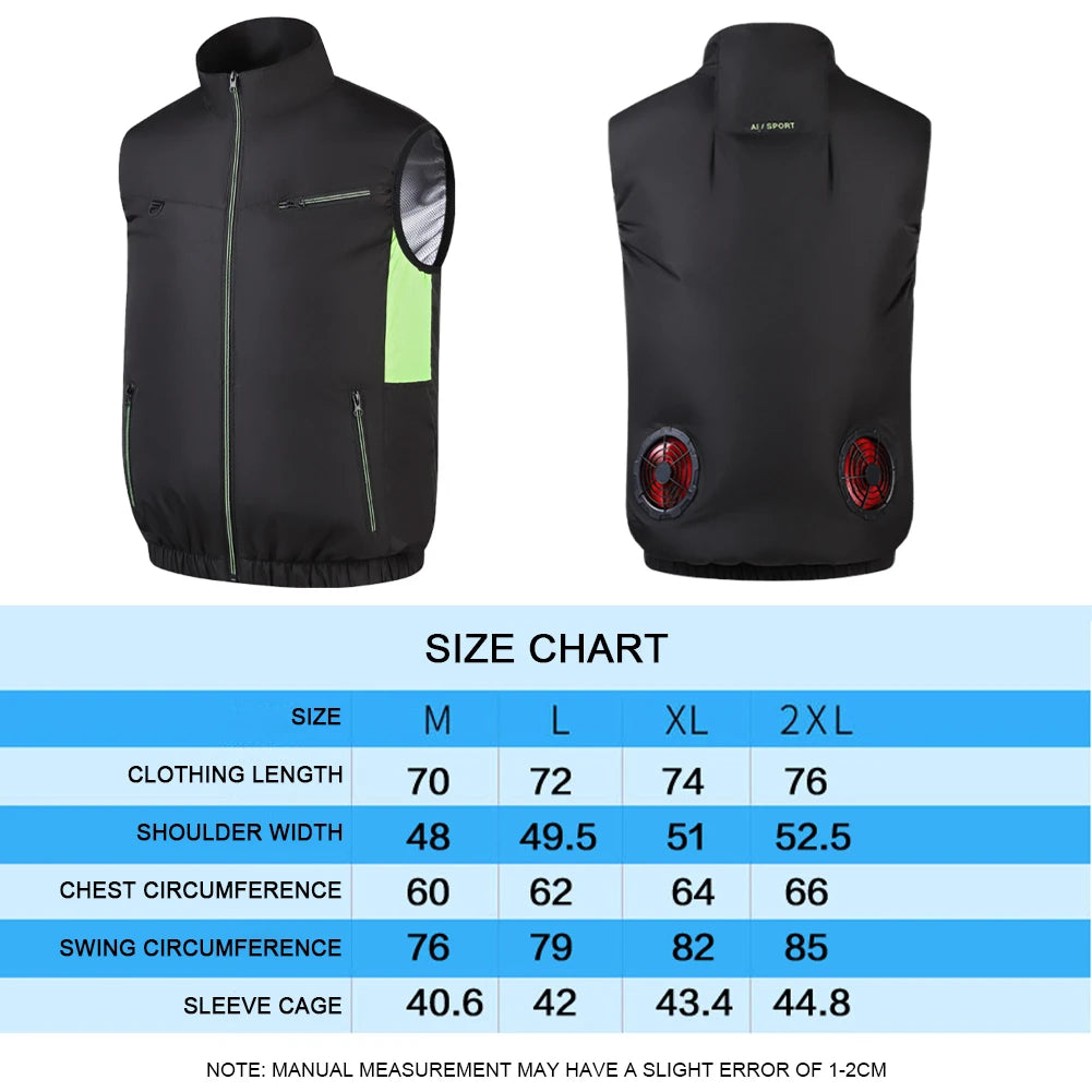 Summer Sport Fan Air Condition Cool Man Woman Travel Ultralight Brand Outdoor Vest Clothes Jacket Sun Windbreaker Fishing Worker