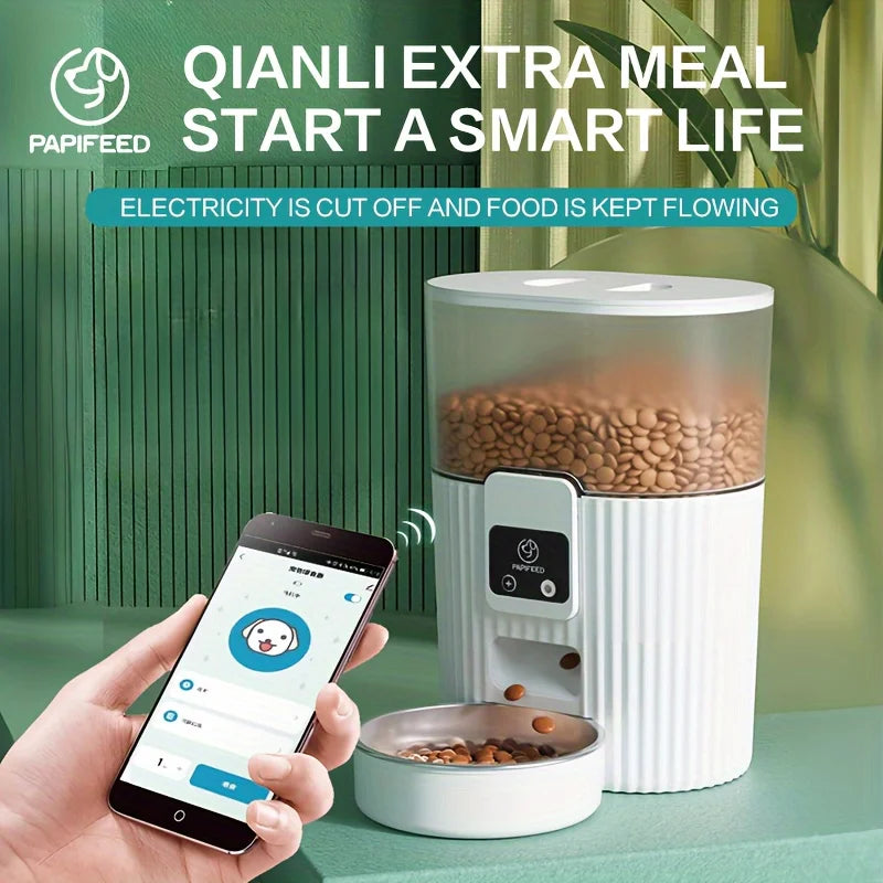 PAPIFEED cat automatic feeder dog fixed feeding machine cat food dog food wifi remote smart cat pet food dispenser - TrendForce25