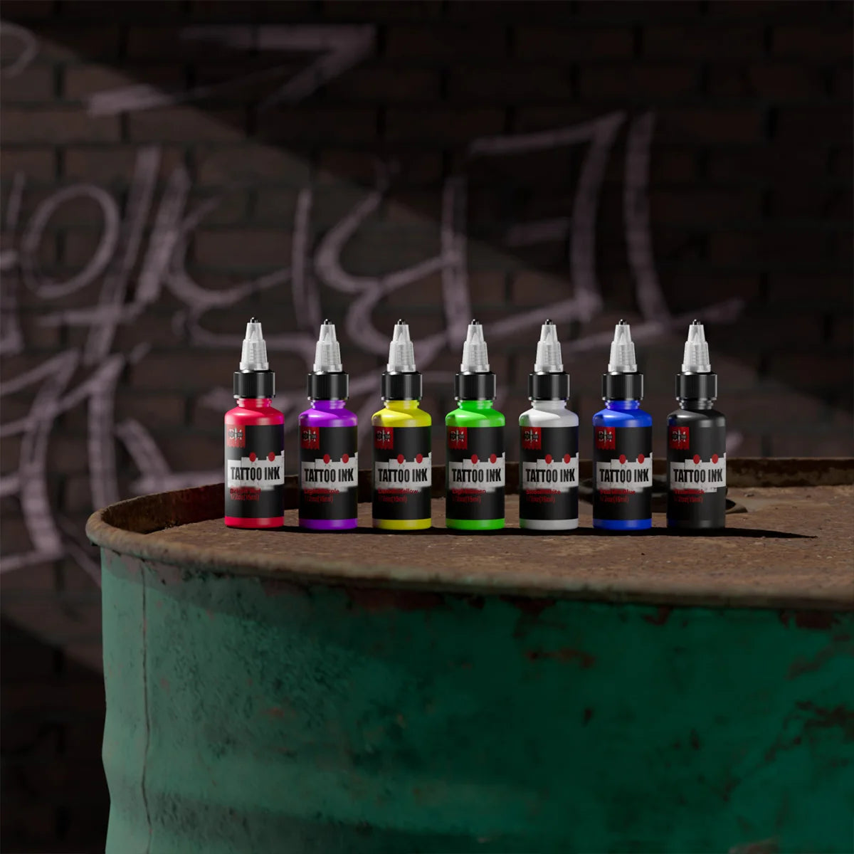 DM 15ml 7 Colors Tattoo Ink Body Art Pigment Professional Makeup Supplies Semi Permanent Tattoo Ink - TrendForce25