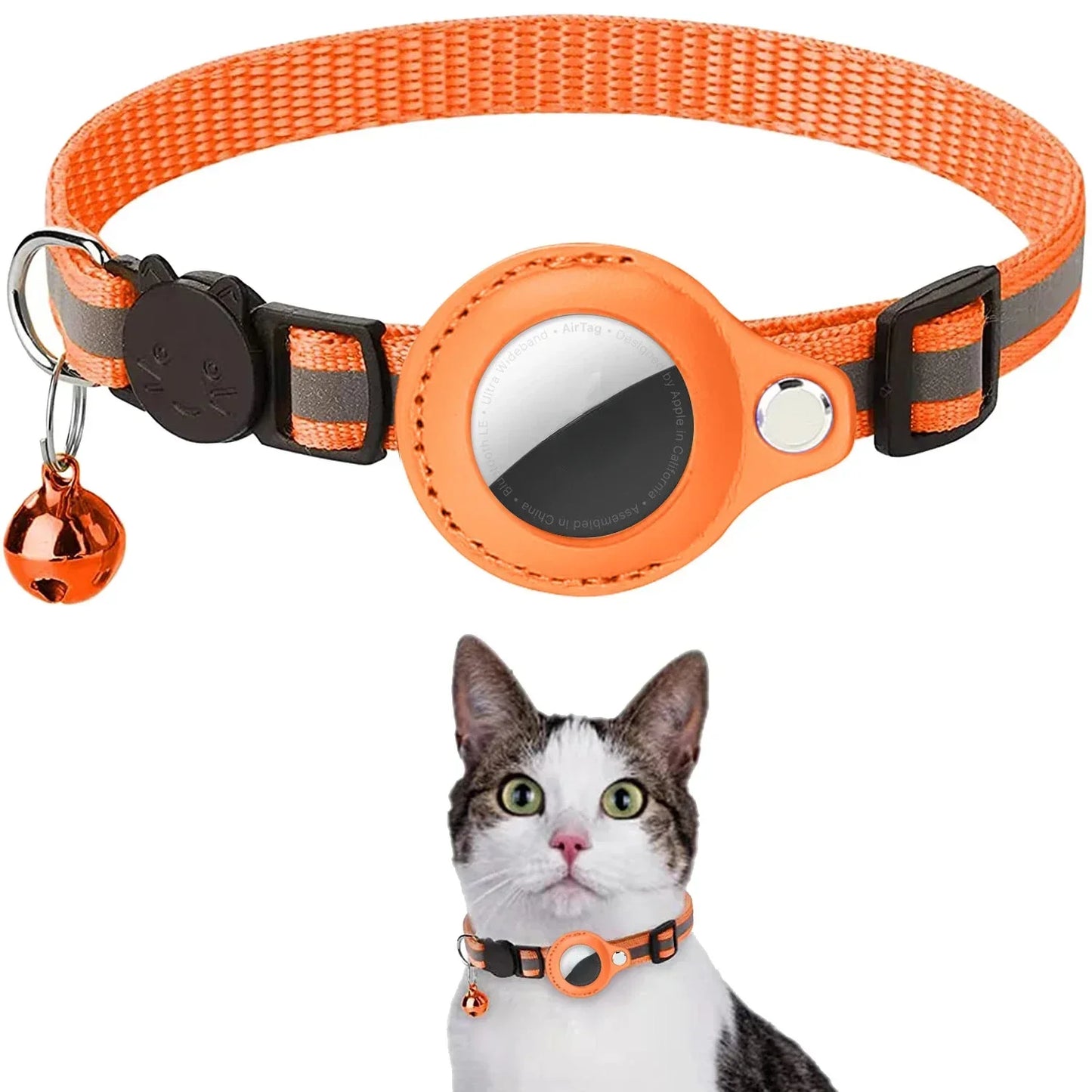 Cat Positioning Collar Protective Case with Reflective Bell for Apple Airtag - TrendForce25