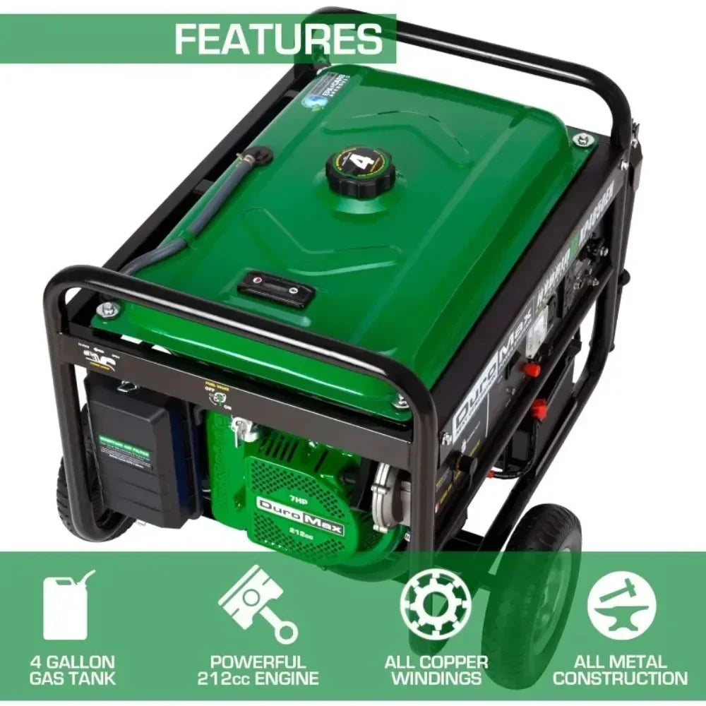 HOT New 4850 Watt Gas or Propane Powered-Electric Start-Camping & RV Ready, 50 State Approved Dual Fuel Portable Generator | USA - TrendForce25