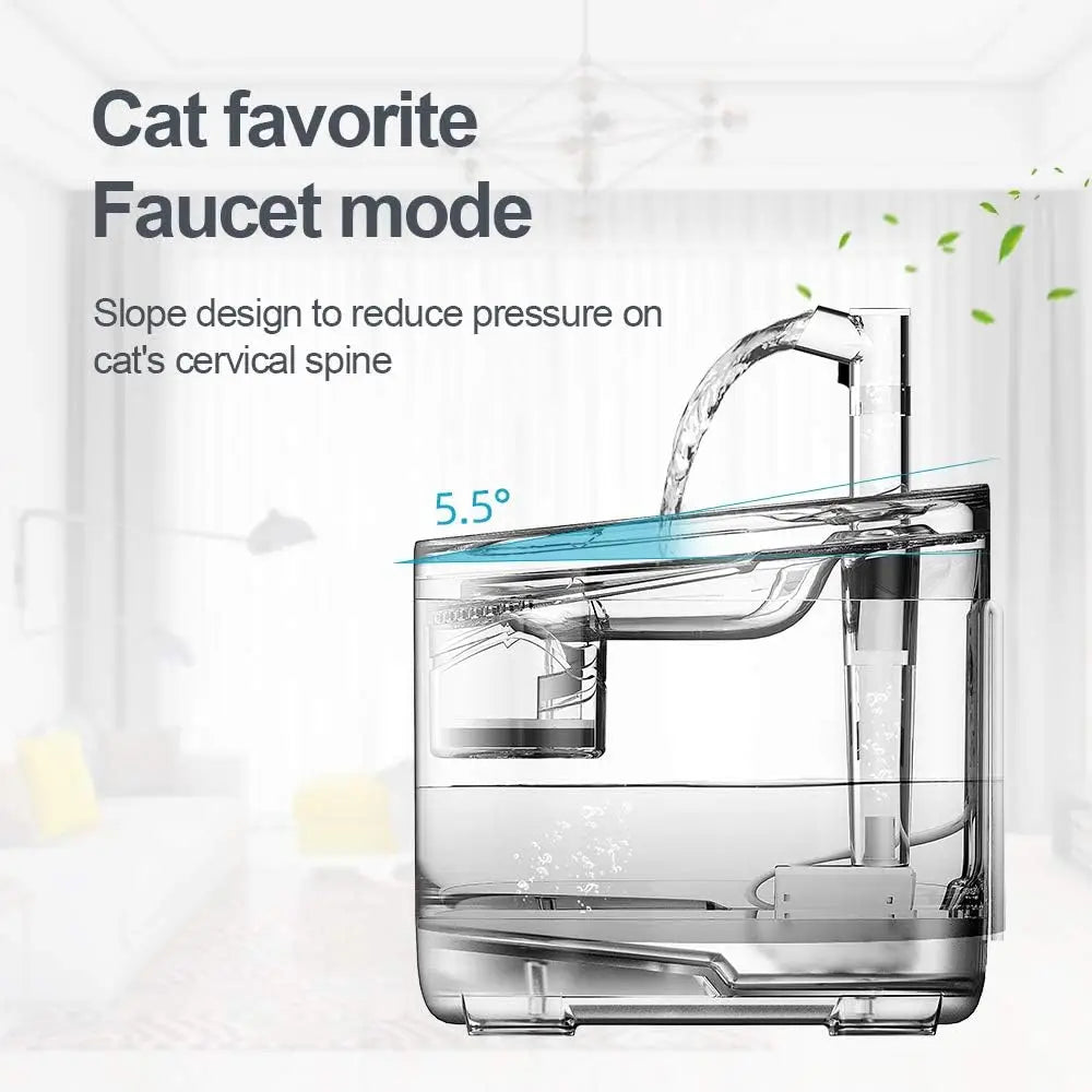 NPET Cat Water Fountain WF050TP 1.5L Automatic Pet Drinking Fountain with Replacement Faucet Kit - TrendForce25