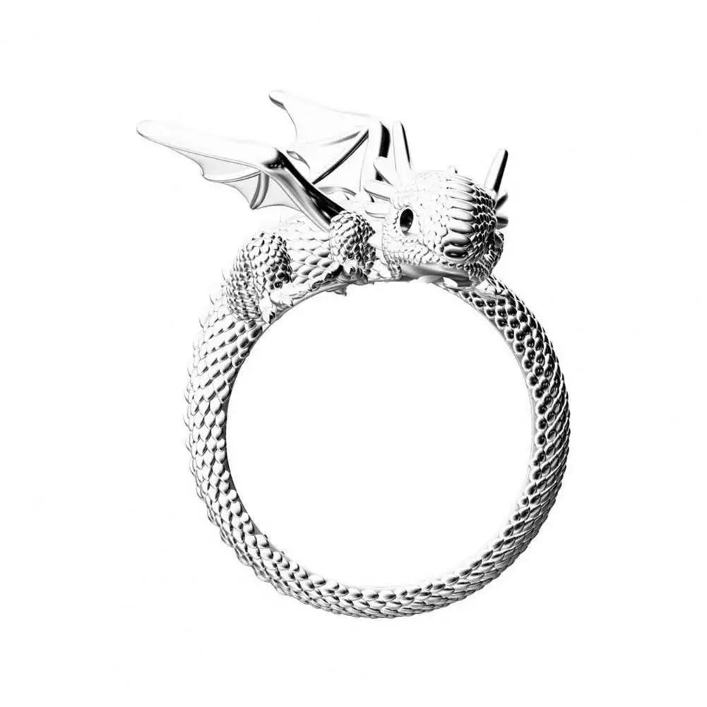 Dragon Rings Gothic Punk Style Pterosaur Wings Alloy Opening Adjustable Rings Vintage Jewelry Accessories Gifts For Women Men