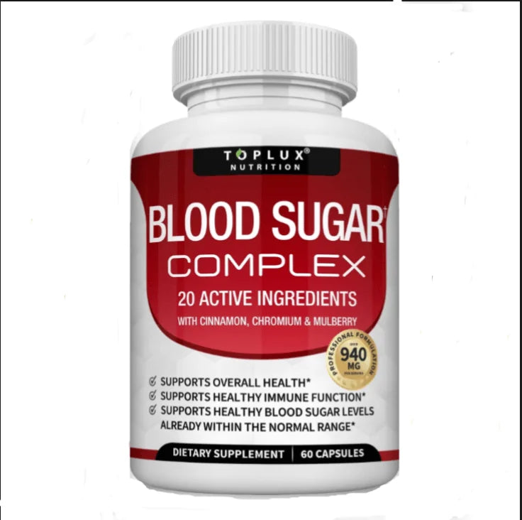 Vitamin C, Vitamin E Supplement, Blood Sugar Complex, Supports Heart Health, Overall Health and Immune System, 60 Capsules - TrendForce25